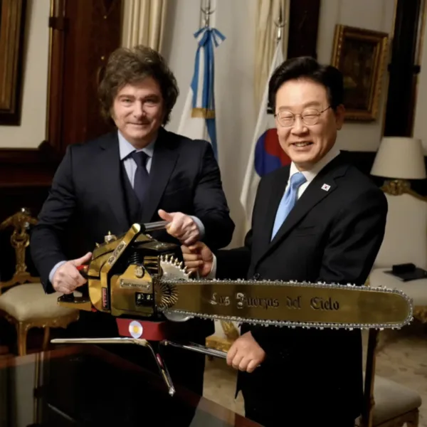 Javier Milei recibió en Casa Rosada a su par de la República de Corea, Lee Jae-Myung